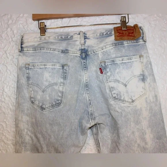 Levi’s 501 Original Fit Straight Leg Button Fly Stone Wash Denim Jeans 34x34 - Picture 9 of 16